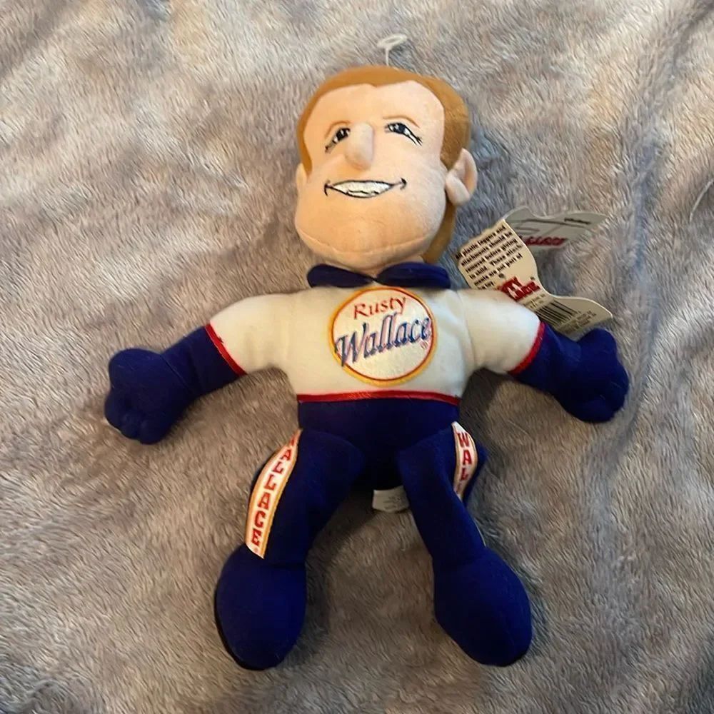 Vintage 1999 rusty Wallace stuffed beanie plush